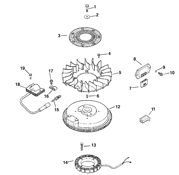 Group 5 Ignition/electrical Assembly-Kohler Model Cv15t-41607