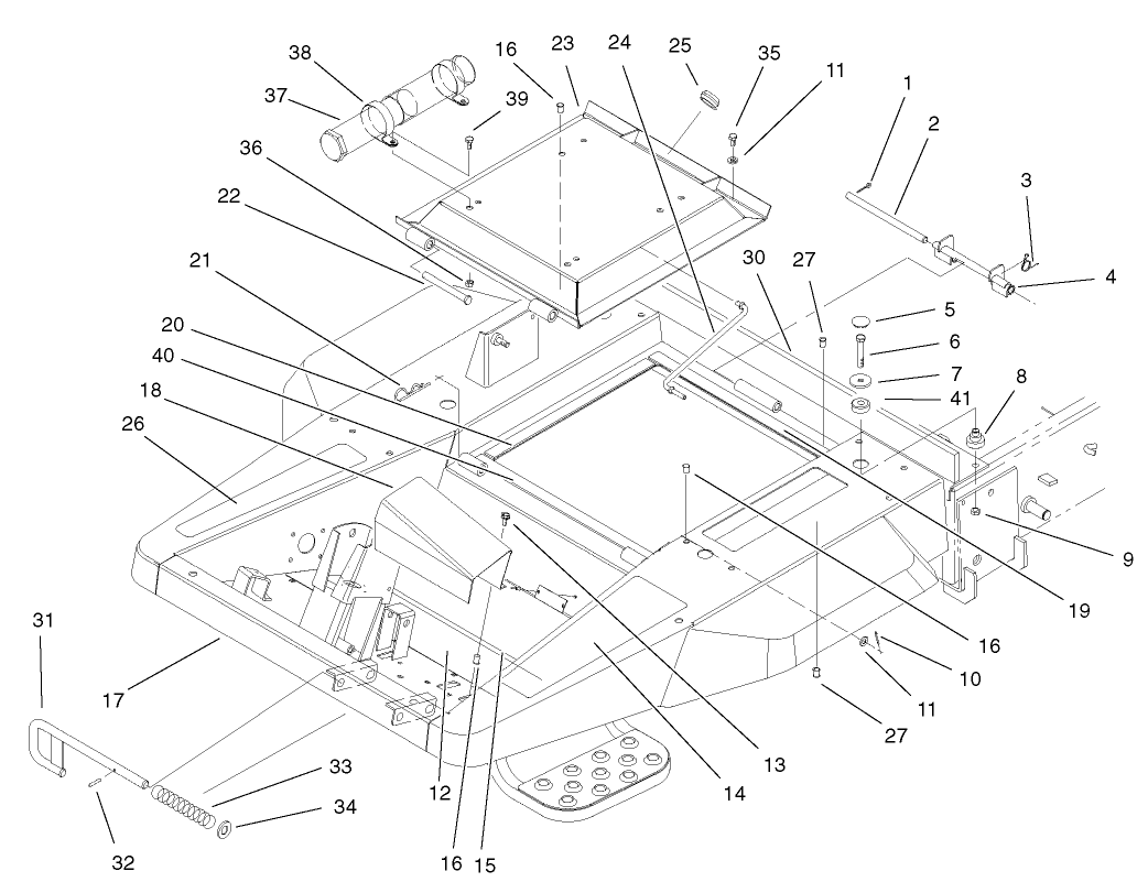 Operator Platform and Seat Base Assembly