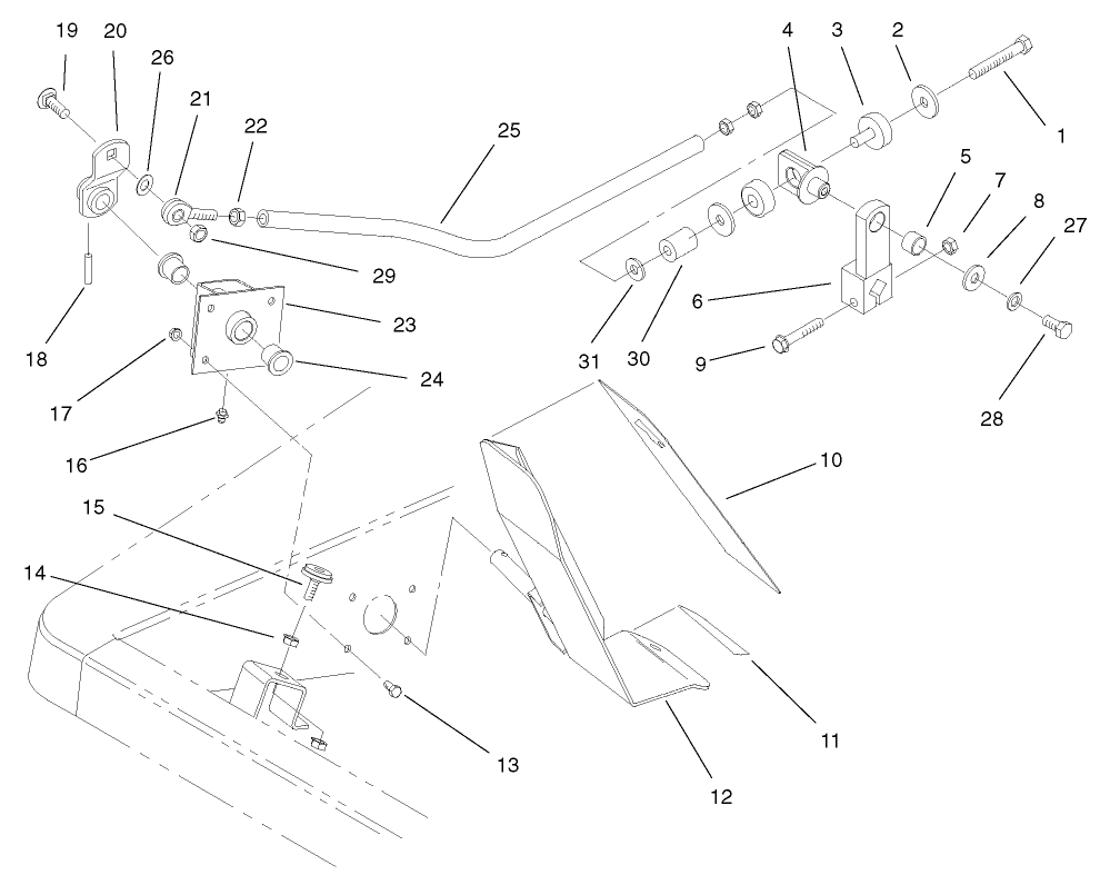 Traction Pedal and Linkage Assembly