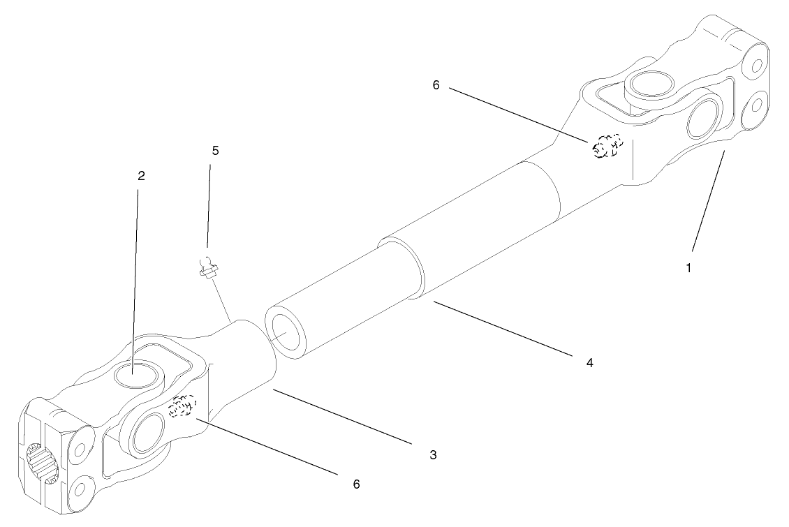 4 Wheel Drive Driveshaft Assembly No. 93-5042 (only on: 30302TC)