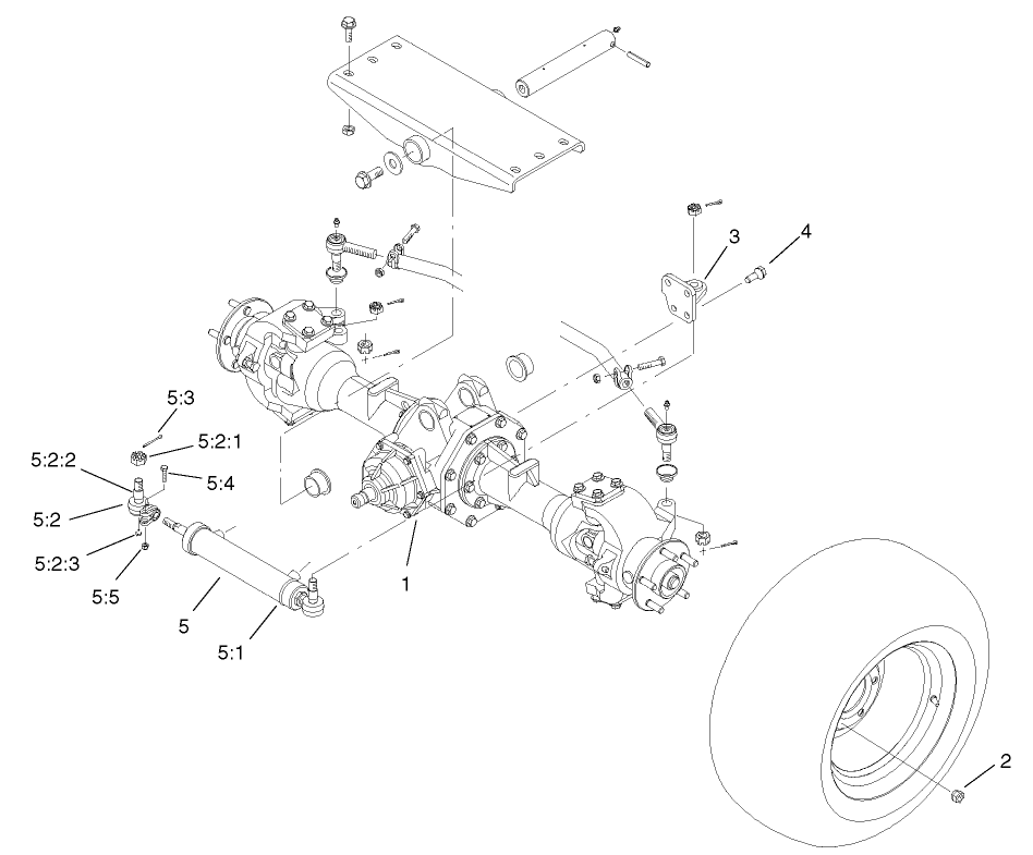 4 Wheel Drive Rear Axle Assembly (only on: 30302TC)