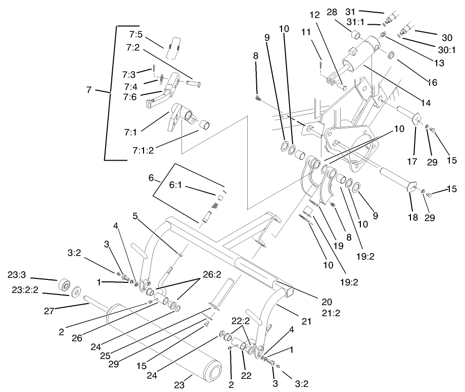 Left Hand Pull Frame Assembly
