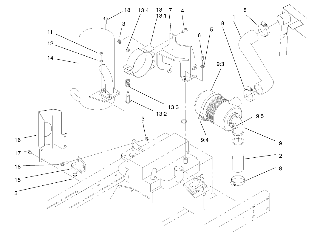 Air Cleaner and Muffler Assembly