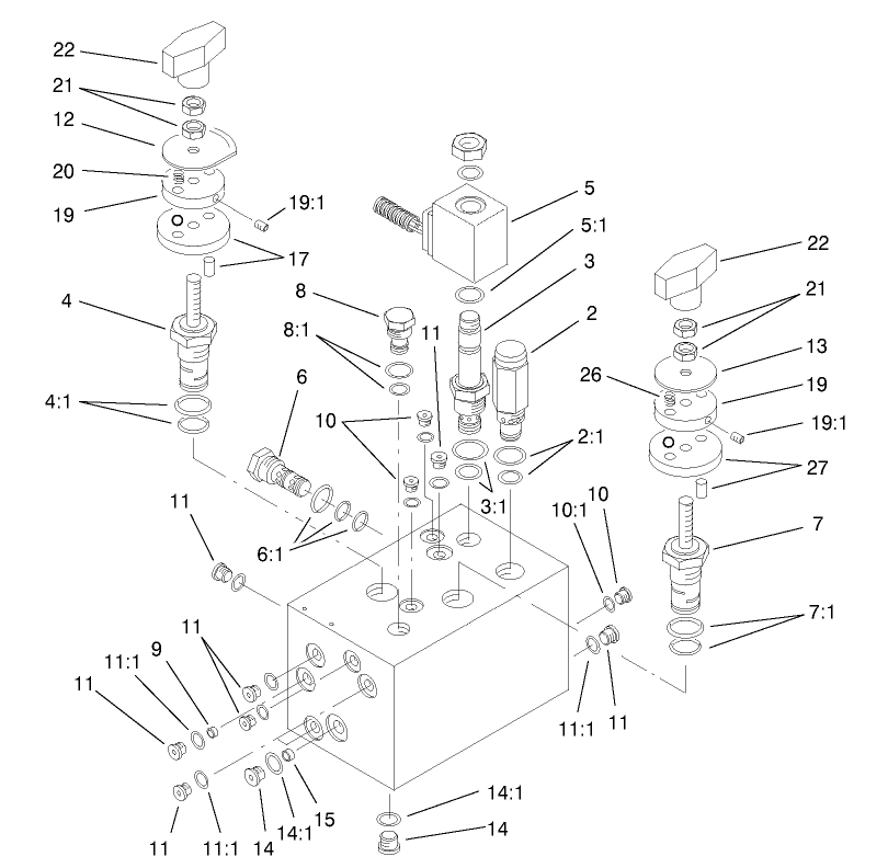 Hydraulic Manifold Assembly No. 104-4841