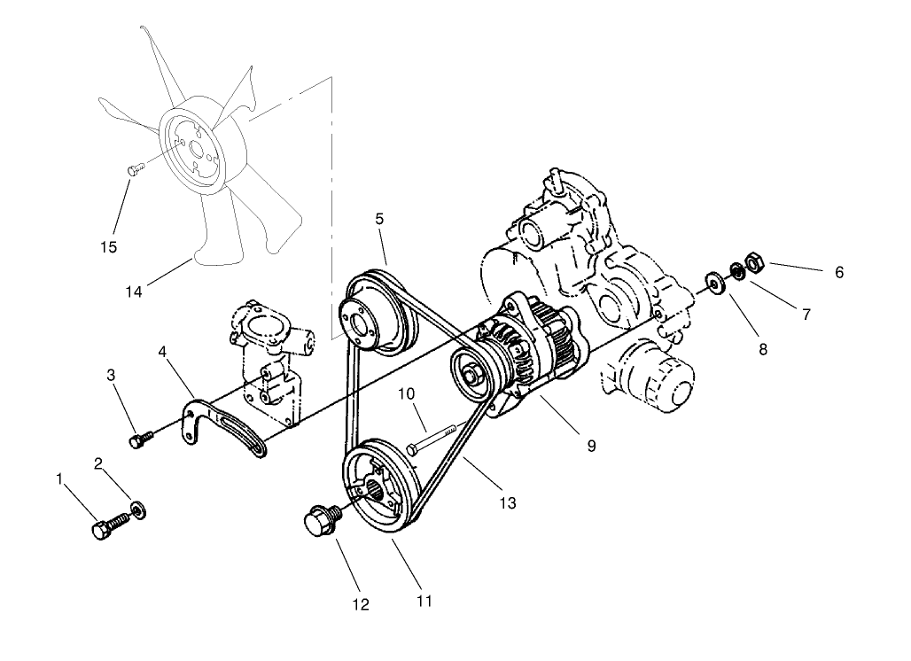 Alternator and Pulley Assembly