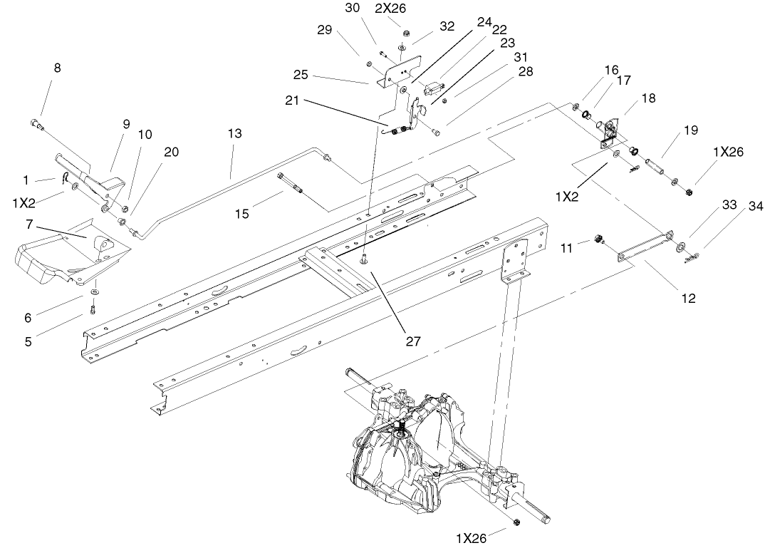 Hydro Transaxle Controls And Nmir Assembly