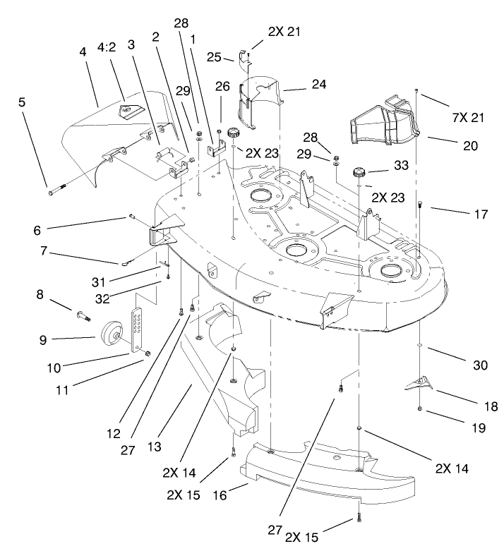 Baffle, Deflector And Cover Assembly