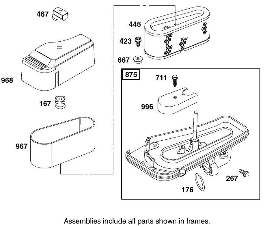 Air Cleaner Assembly Engine Briggs And Stratton Model 312777-0128-E1