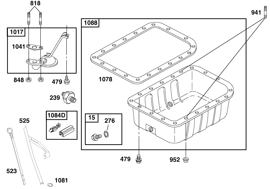 Oil Pan And Dipstick Assembly