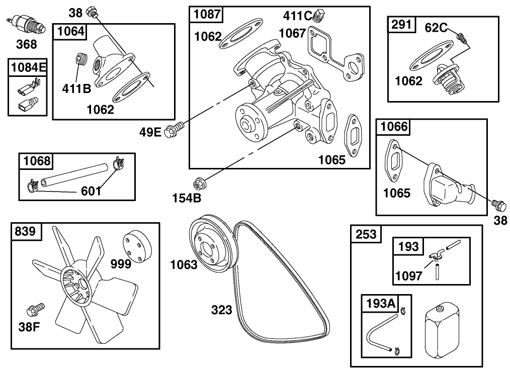 Water Pump And Fan Assembly