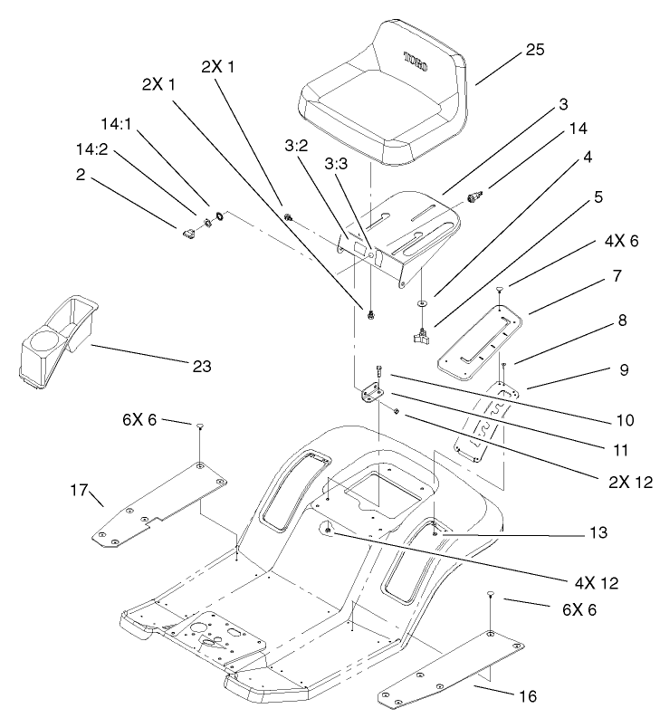 Rear Body and Seat Assembly