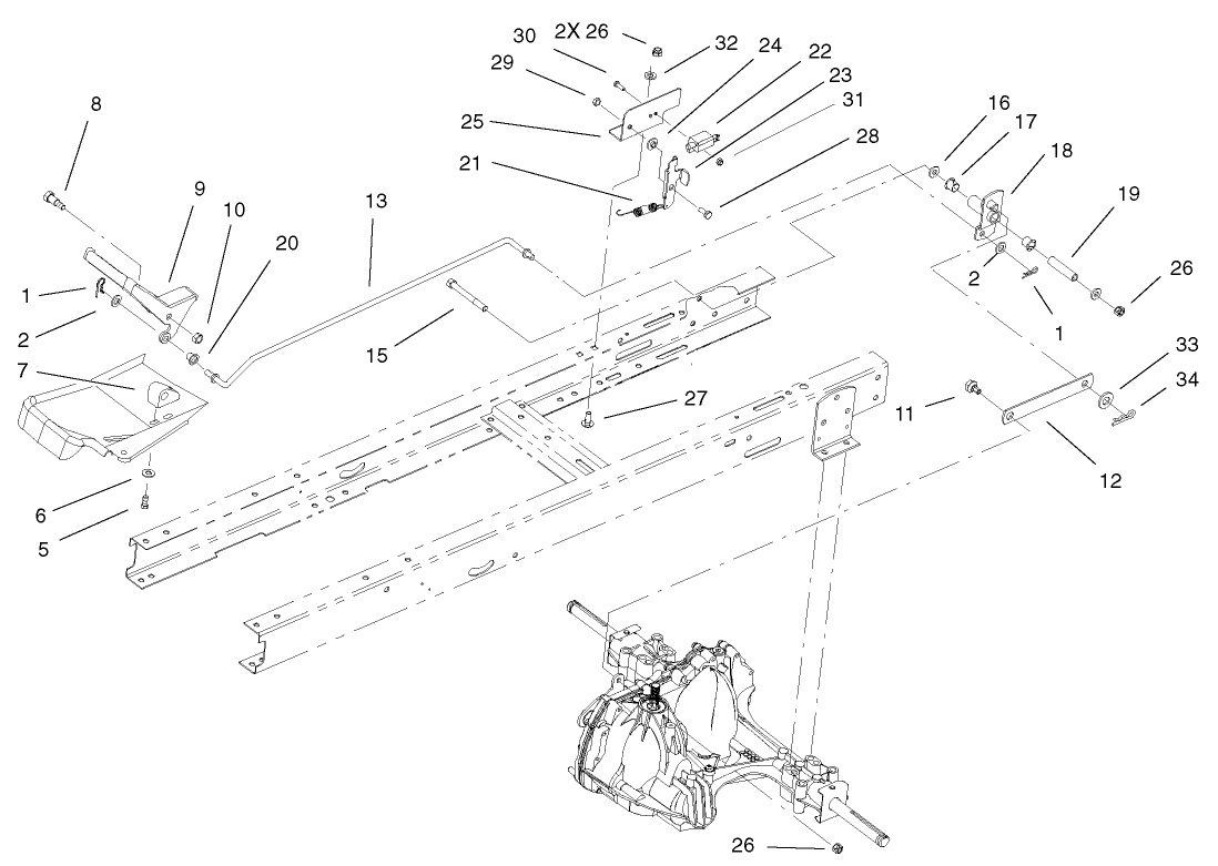 Hydro Transaxle Controls Assembly