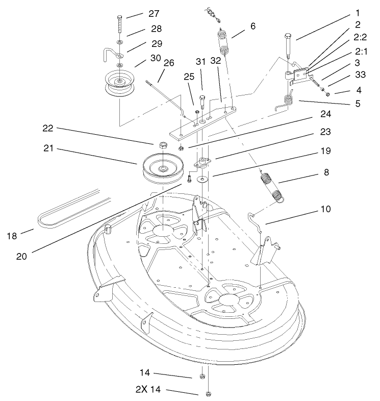 Deck Blade Drive & Braking Assembly