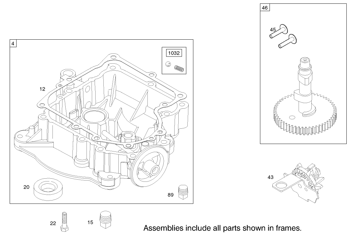Crankcase Assembly Briggs and Stratton Model 286H77-0121-E1