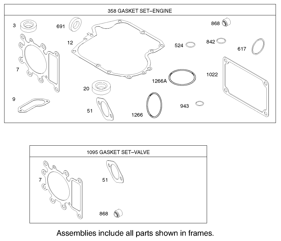 Gasket Assembly Briggs and Stratton Model 286H77-0121-E1