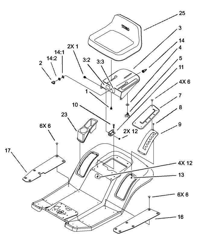 Rear Body and Seat Assembly
