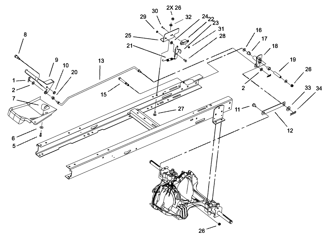 Hydro Transaxle Control/NMIR Assembly