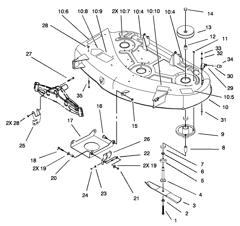 Spindle and Blade Assembly