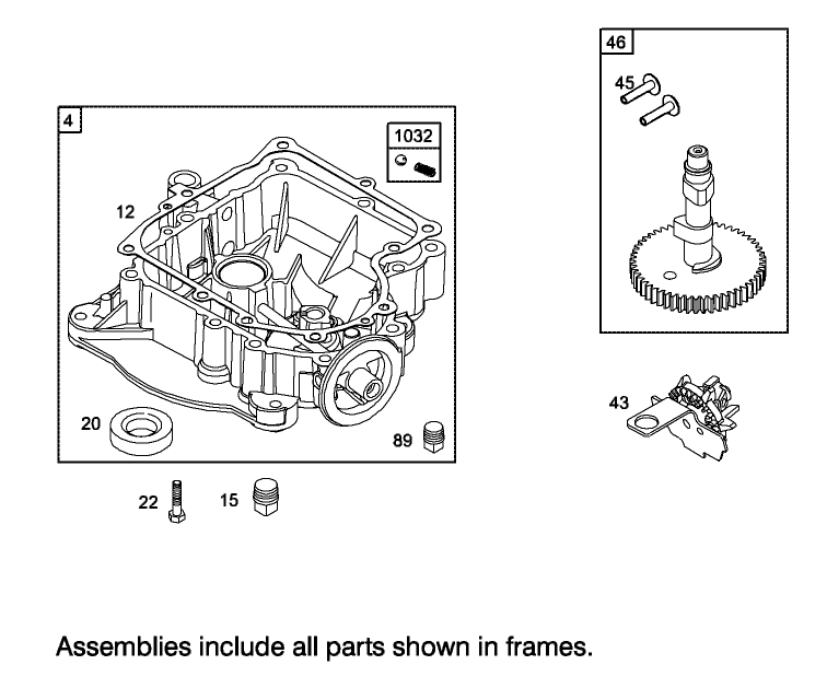 Crankcase Assembly Engine Briggs and Stratton Model 31F777-0123-E1