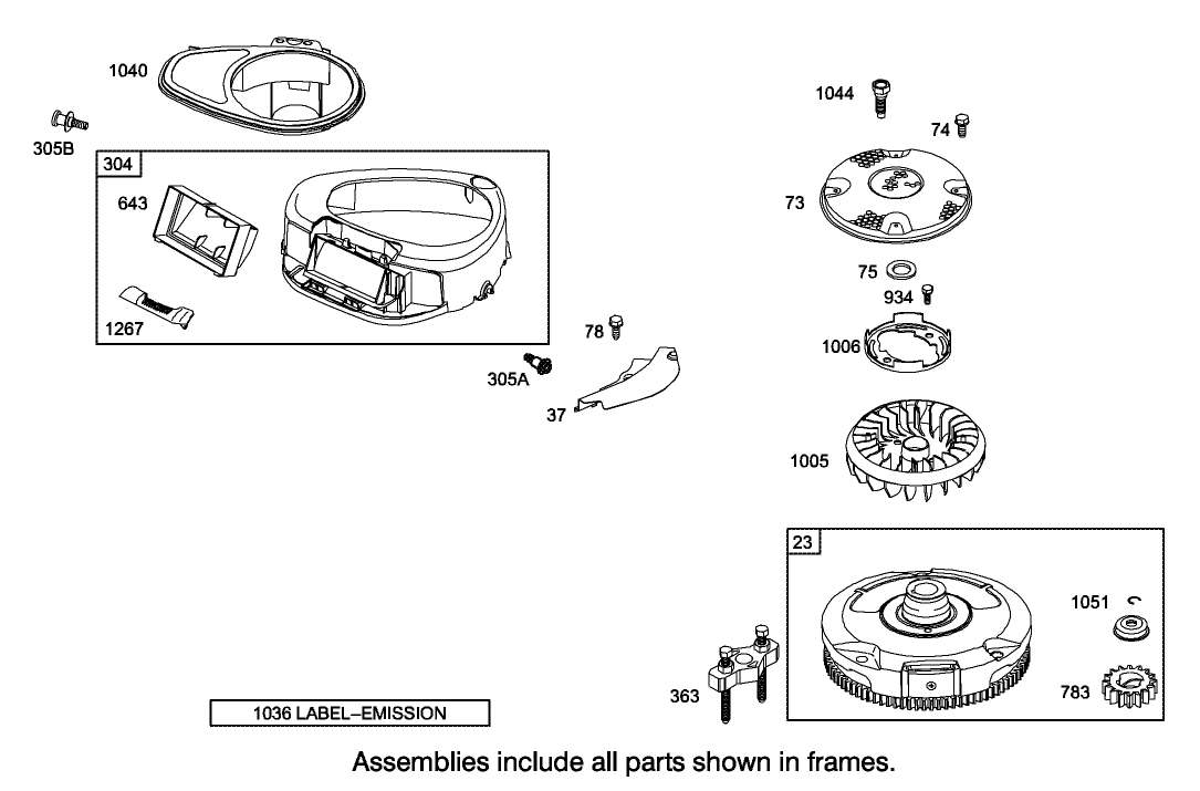 Blower Housing Assembly Engine Briggs and Stratton Model 31F777-0123-E1