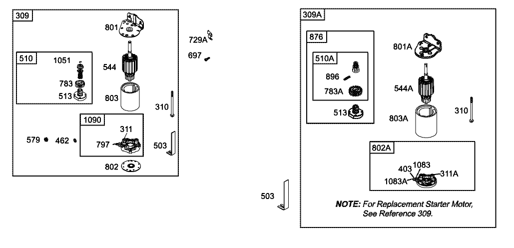 Starter Assembly Engine Briggs and Stratton Model 31F777-0123-E1