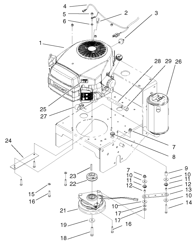 Engine And Clutch Assembly