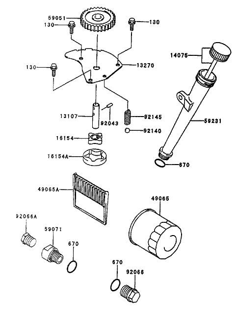 Lubrication-Equipment Assembly Kawasaki Fh451v-As08