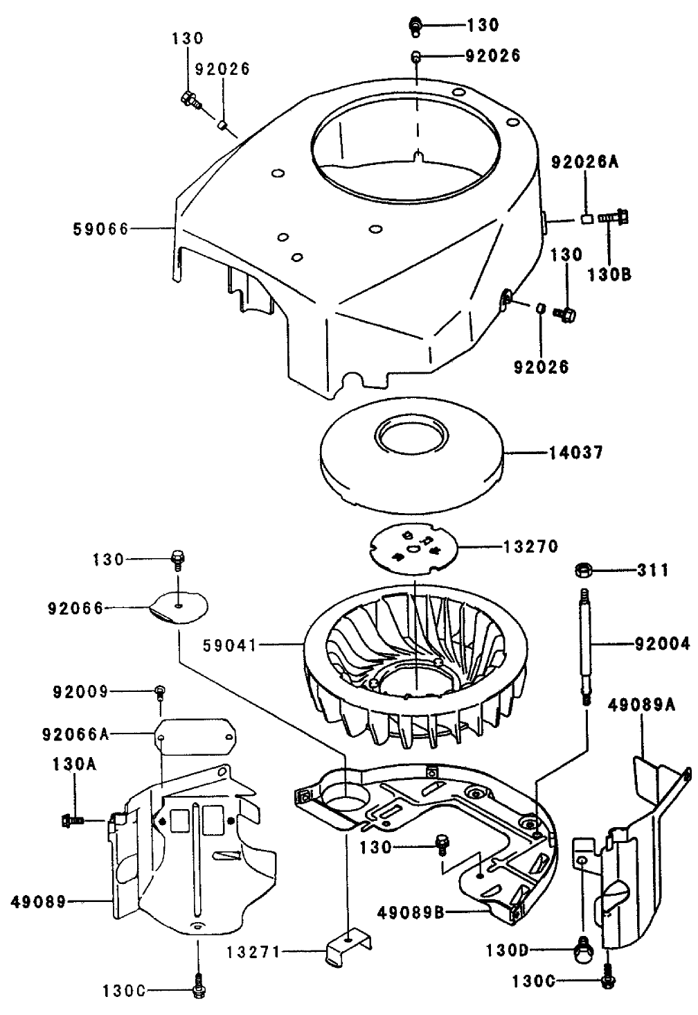 Cooling-Equipment Assembly Kawasaki Fh451v-As08