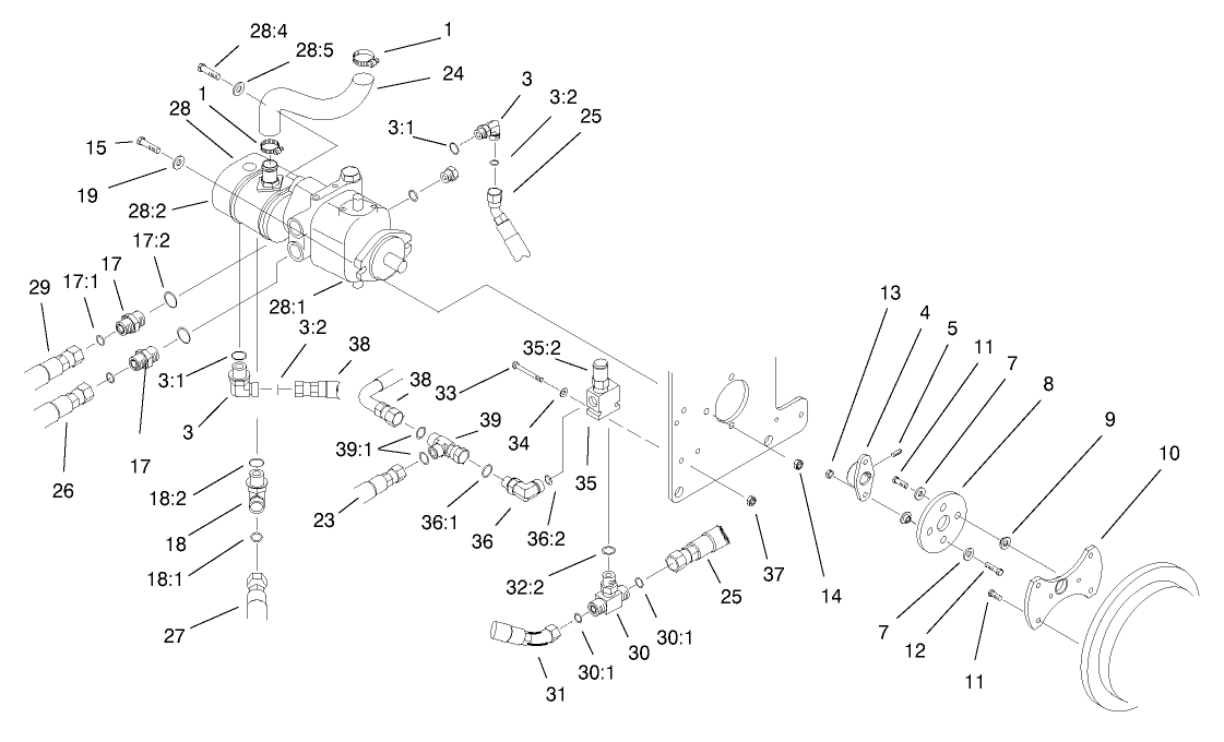 Hydrostat and Gear Pump Drive Assembly