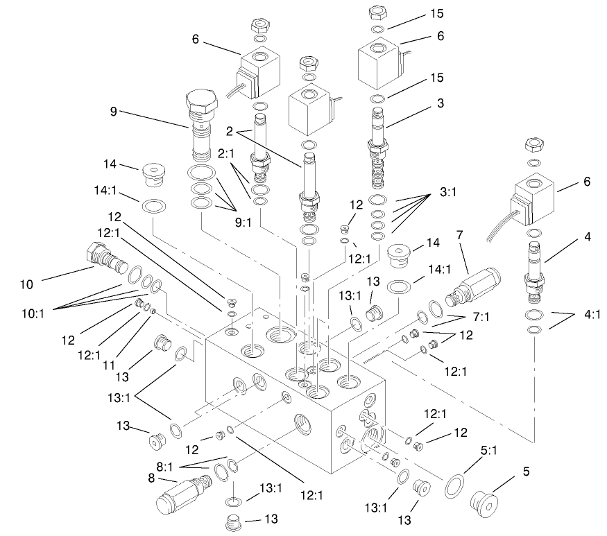 Basic Mow/Lift Manifold Assembly No. 93-2240