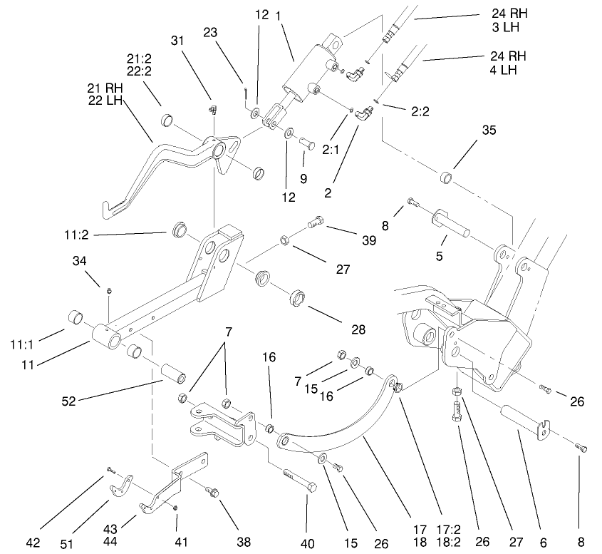 LH and RH Lift Arm Assembly