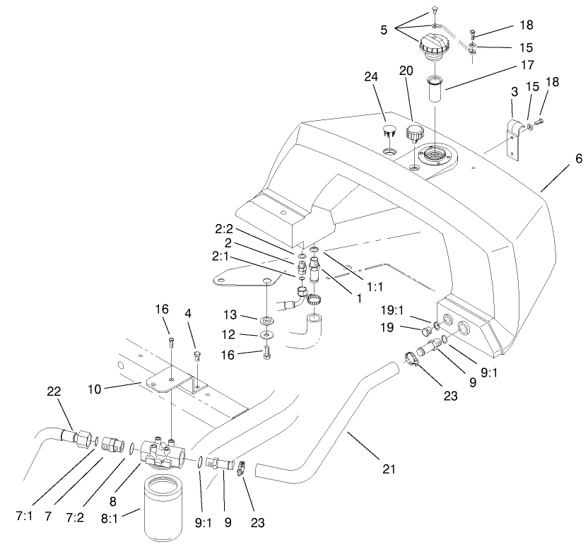 Hydraulic Tank and Filter Assembly