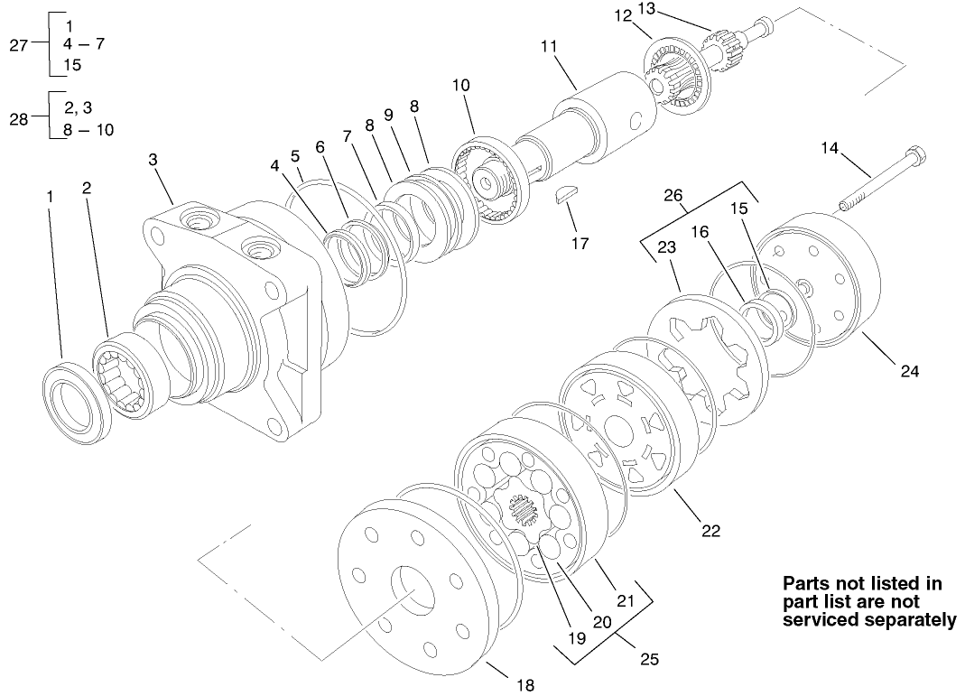 HYDRAULIC DRIVE MOTOR ASSEMBLY NO. 92-9199
