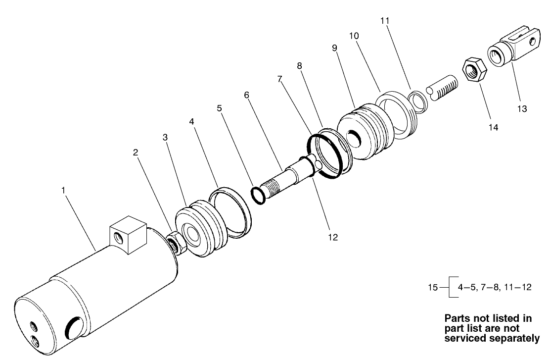 HYDRAULIC CYLINDER ASSEMBLY NO. 99-8159