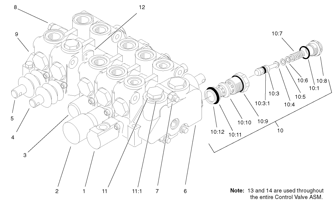CONTROL VALVE ASSEMBLY NO. 105-3800