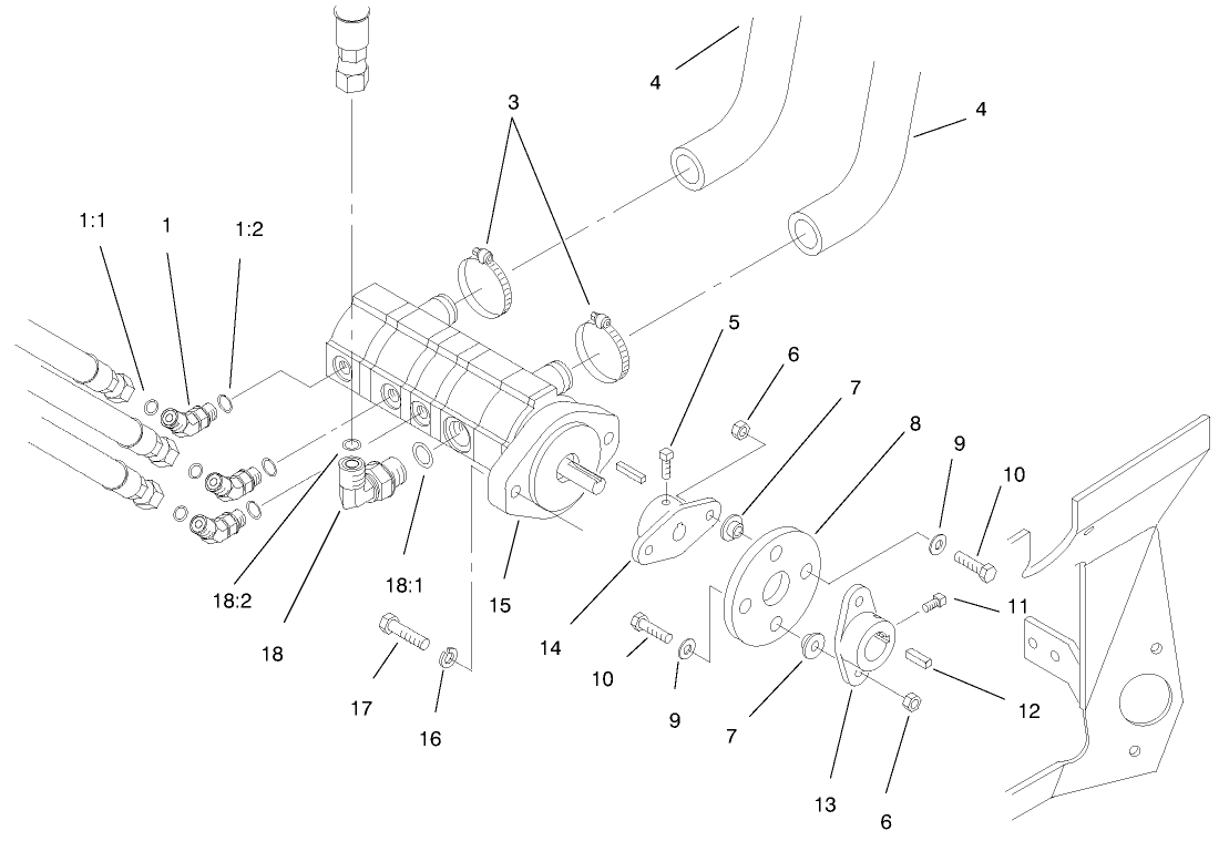 Hydraulic Pump Installation Assembly
