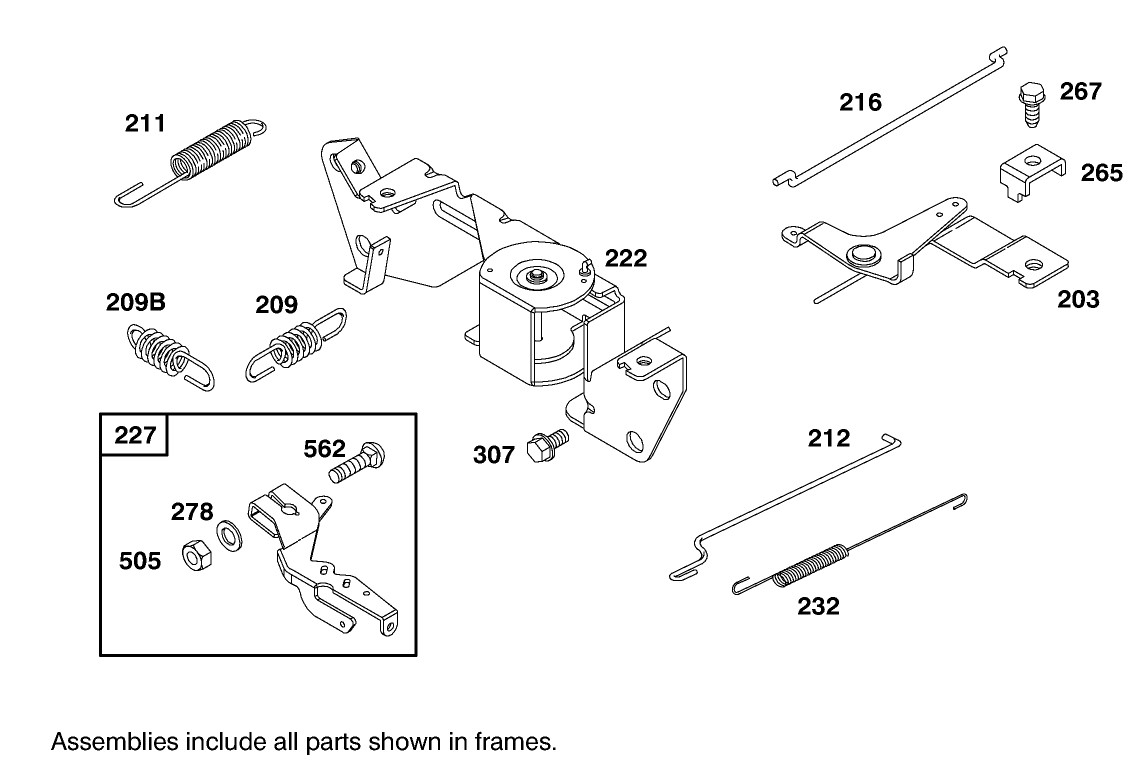 GOVERNOR ASSEMBLY BRIGGS AND STRATTON MODEL 303447-1408-E1