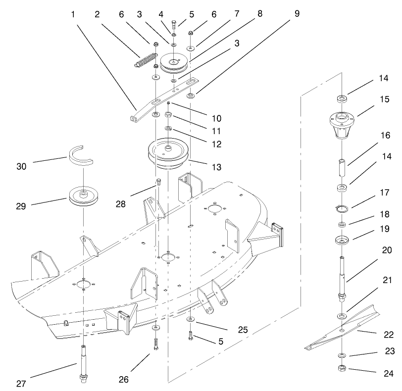Spindle and Blade Assembly
