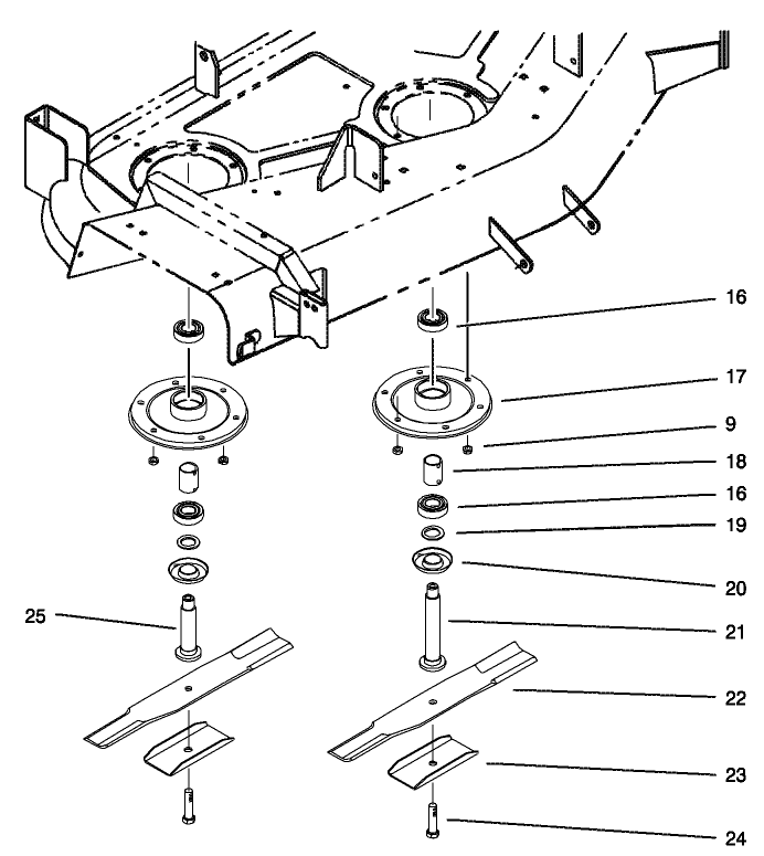 Spindle and Blade Assembly