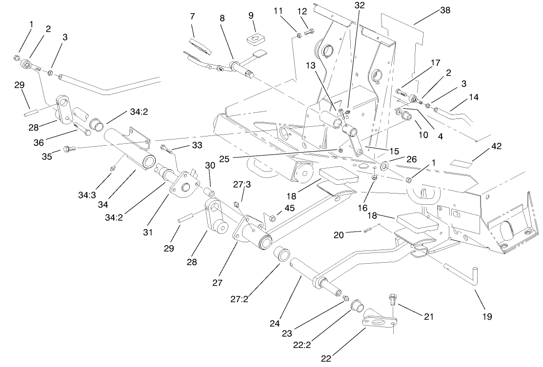Traction and Brake Pedal Assembly