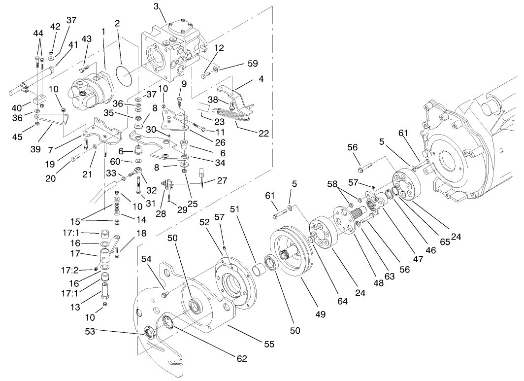 Hydraulic Pump Installation Assembly