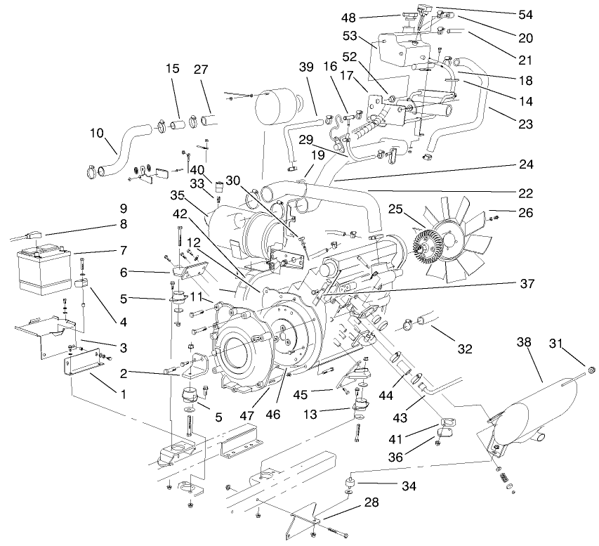 Engine Mounting And Components Assembly (continued)