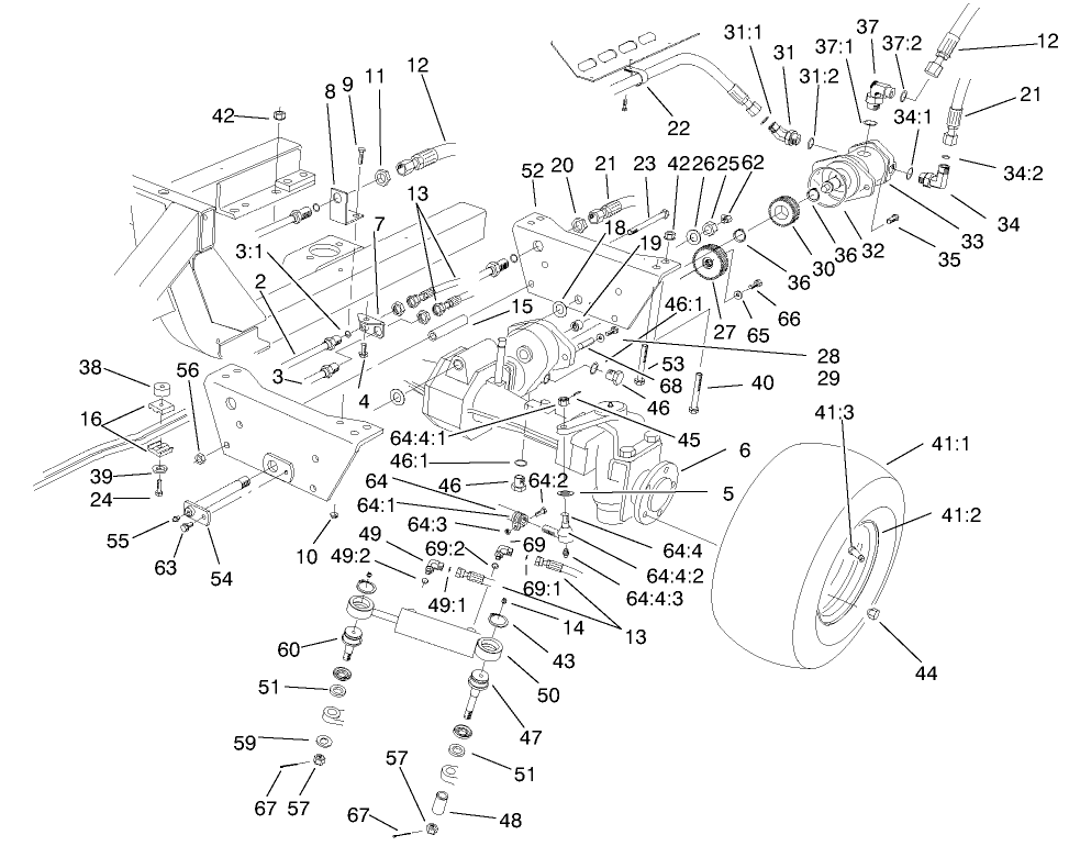 Rear Axle Assembly-4wd (continued) (only On: 30455)
