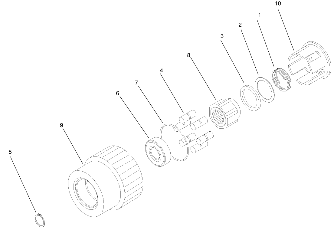 Bi-Directional Clutch Assembly No. 99-7500 (only on: 30455)