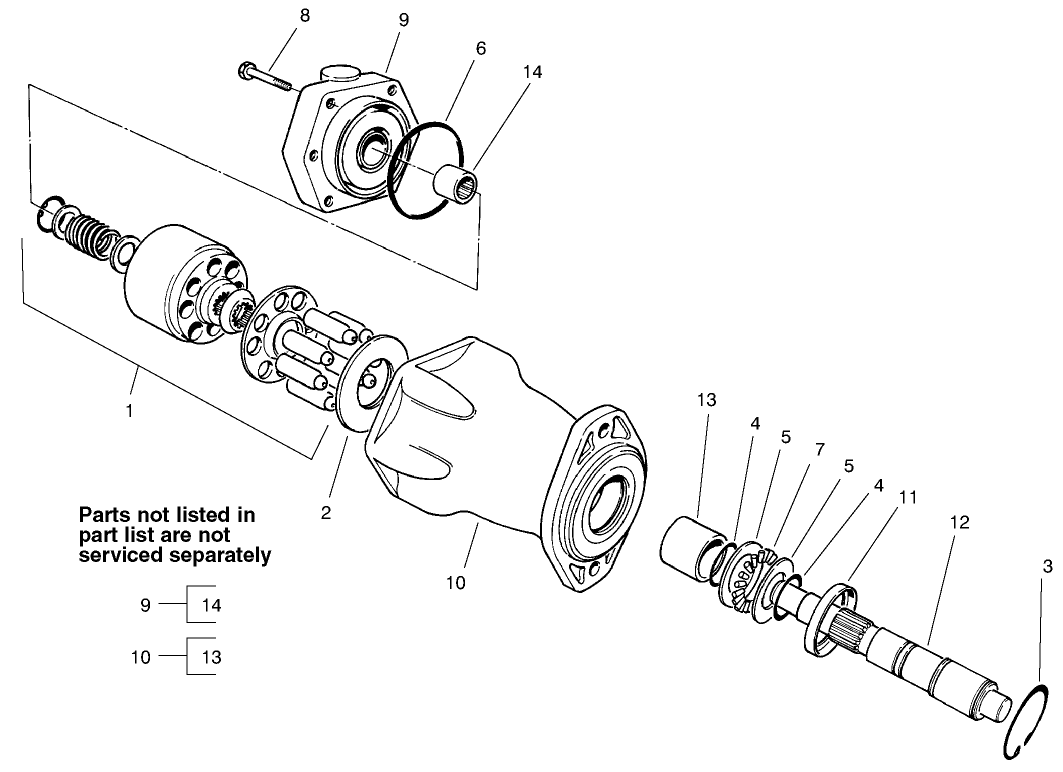 Hydraulic Motor Assembly No. 99-7502 (only on: 30455)
