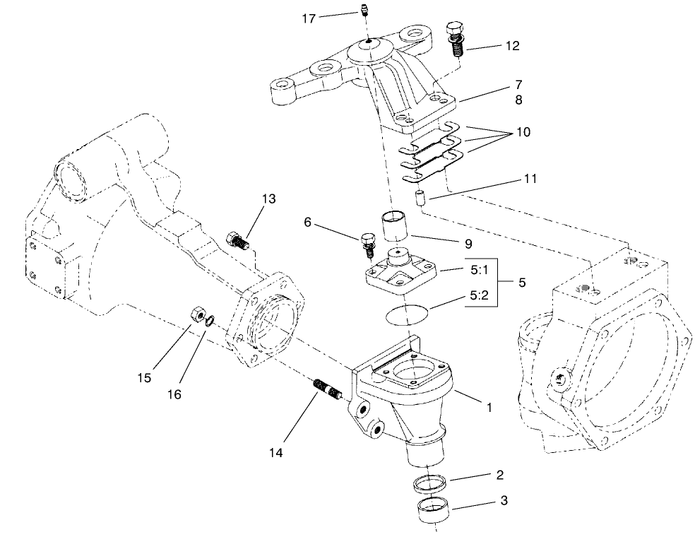 Rear Axle Assembly No. 95-7500 (continued) Bevel Gear Case Assembly (only On: 30455)