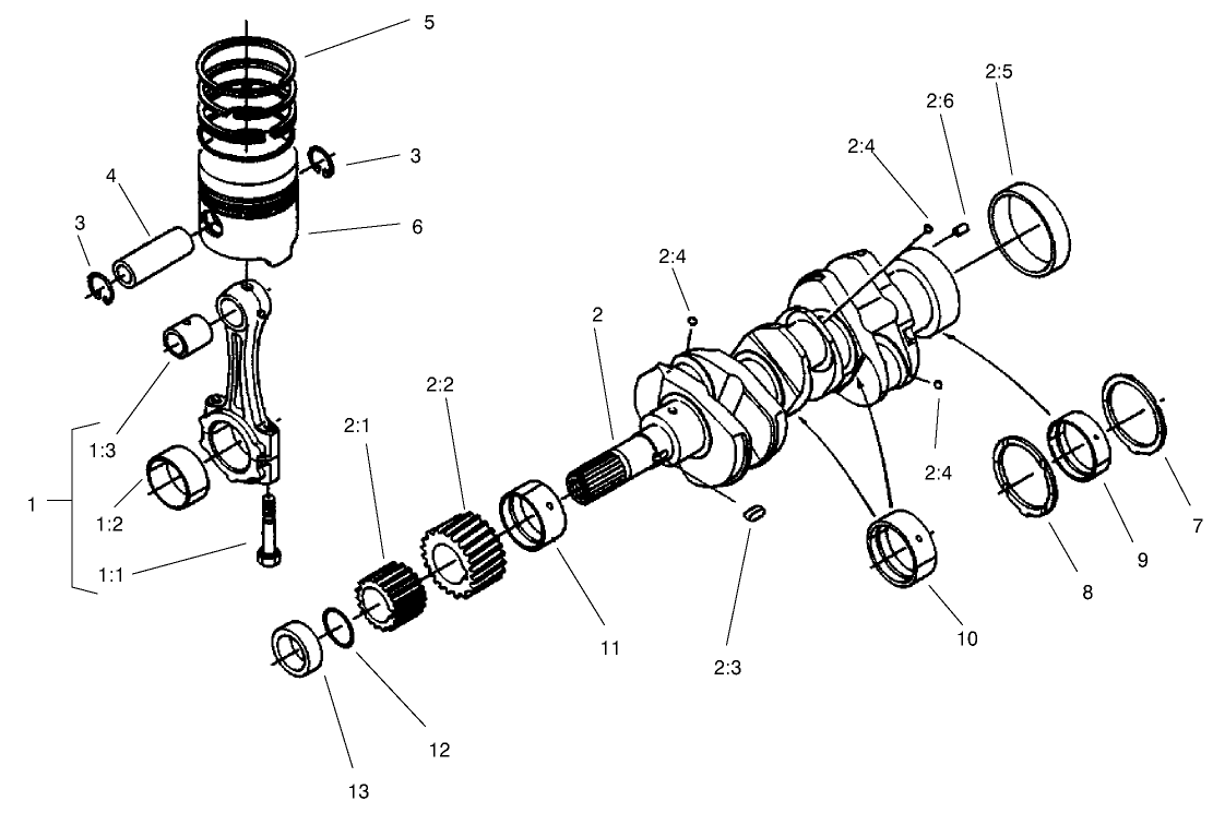 Piston and Crankshaft Assembly
