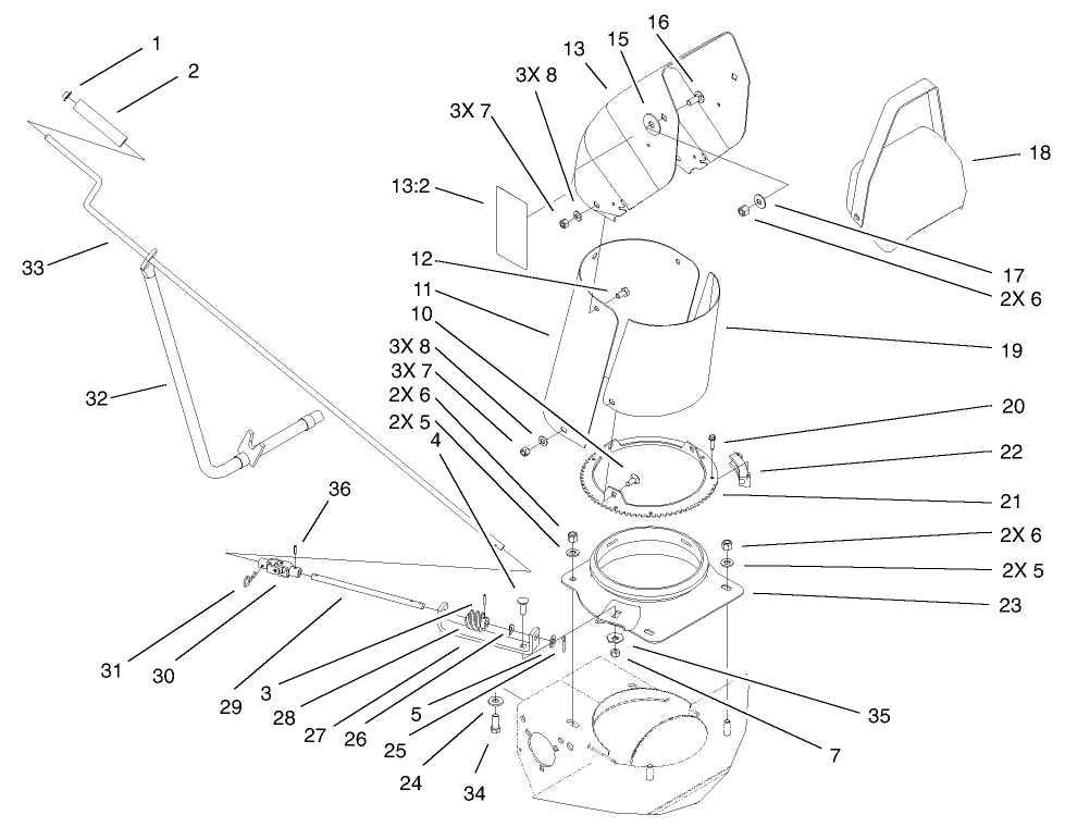 Chute And Rotation Assembly