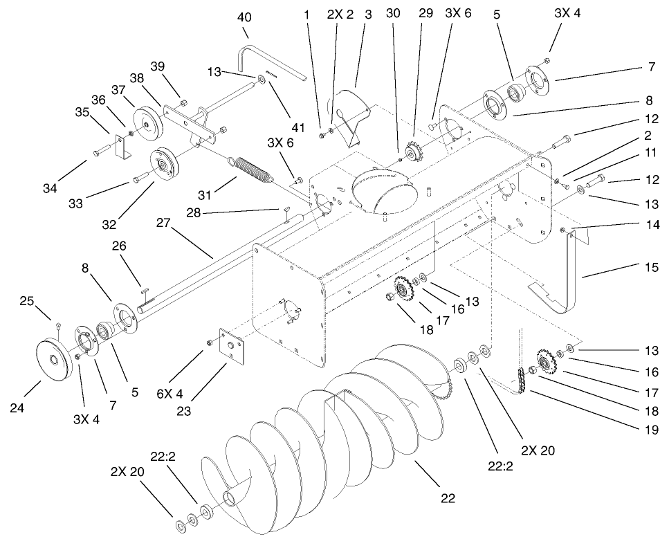 Auger And Drive Assembly