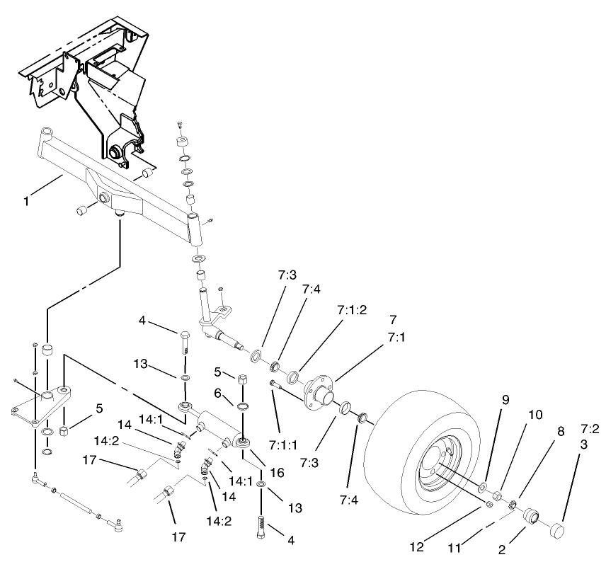 2 Wheel Drive Rear Axle Assembly (only On: 03550)